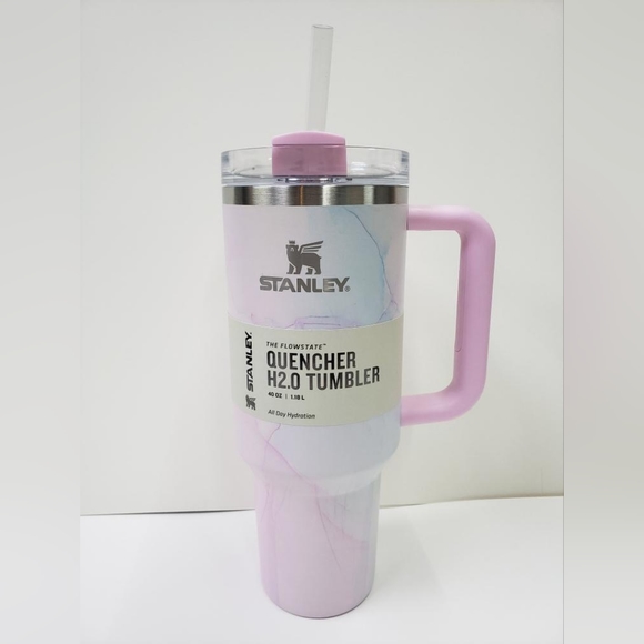 NWT Stanley Quencher H2.0 Tumbler 40oz - Tulle Pink Tie Dye 2023 Perfect Gift - Picture 1 of 2
